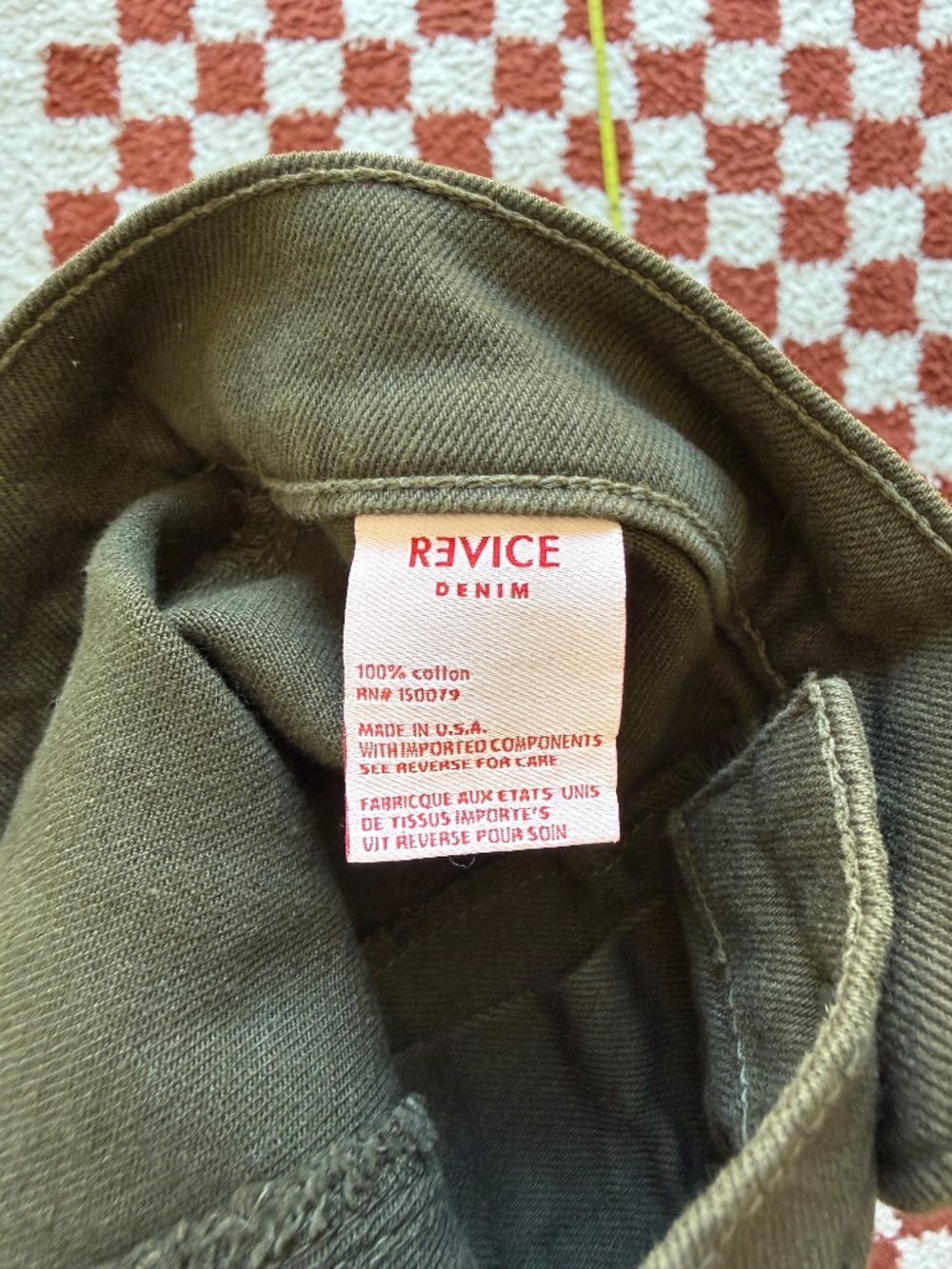 Revice Denim 100% Cotton Rollergirl - Deep Green - Size 28 - Picture 6 of 8